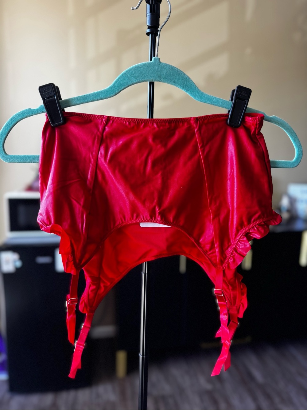Savage X Fenty Bright Red Garter Skirt